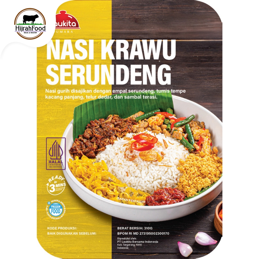 

Laukita Nasi Krawu Serundeng Siap Saji Frozen Food Praktis Halal 310gr