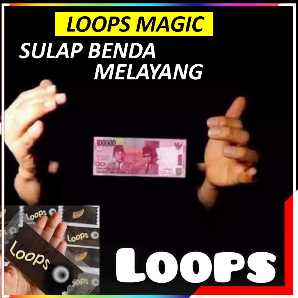 IDEKU Loops Alat Sulap Benda Melayang Benang Loops - Gimmick Alat Sulap Benang Loops Elastic