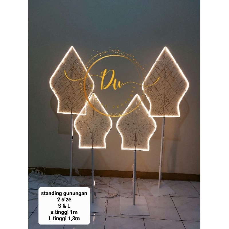 lampu dekorasi, gunungan ,  wayang gunungan lampu