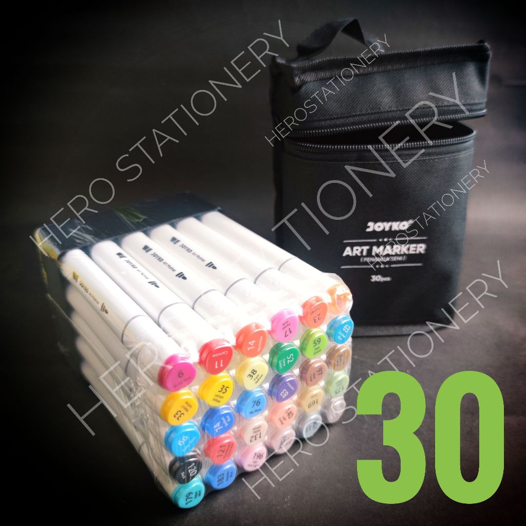 

Joyko dual tip art marker spidol set 30 warna ARMK-66-30