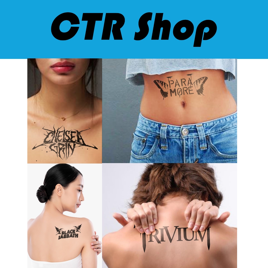 Tatto Temporer Logo Band | Temporary Tattoo Band Music | Bisa Request Logo Band Lain