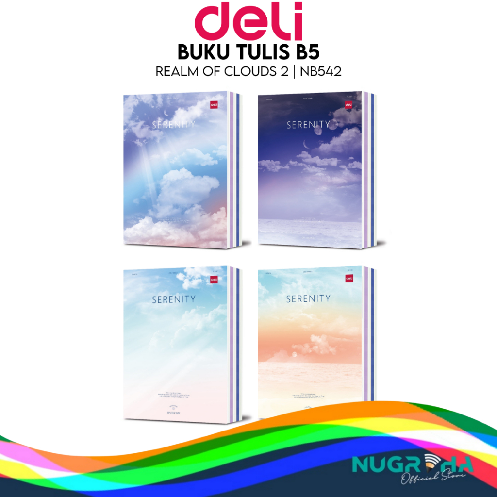 

2024 Buku Tulis Boxy Sekolah DELI 42 Lembar – Realm Of Clouds 2