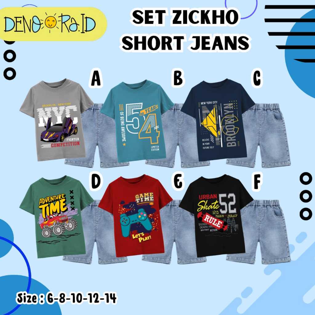 set zickho short jeans by denora.id