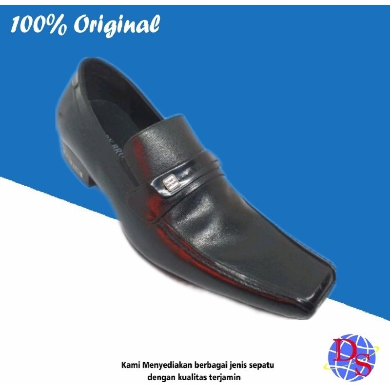 Sepatu Pantofel Pria Bobby Brown BBR 004 Hitam Sepatu Kulit Formal