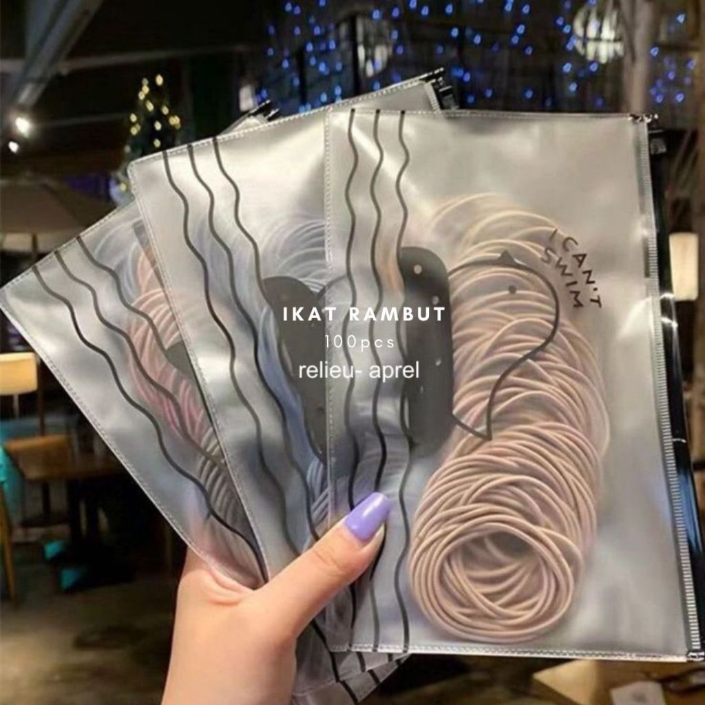 [COD] (nadia - RELIEU) 20+ warna • ikat rambut - ikat rambut korea - ikat rambut 100pcs - ikat rambu