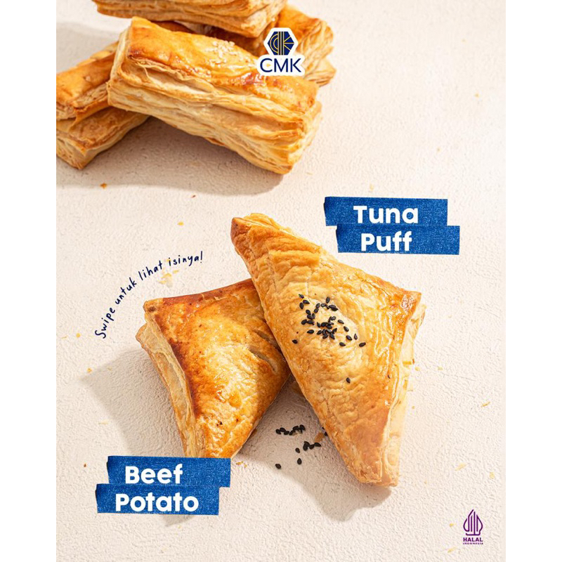 

Beef Potato Puff / Puff dengan isian campuran daging dan kentang