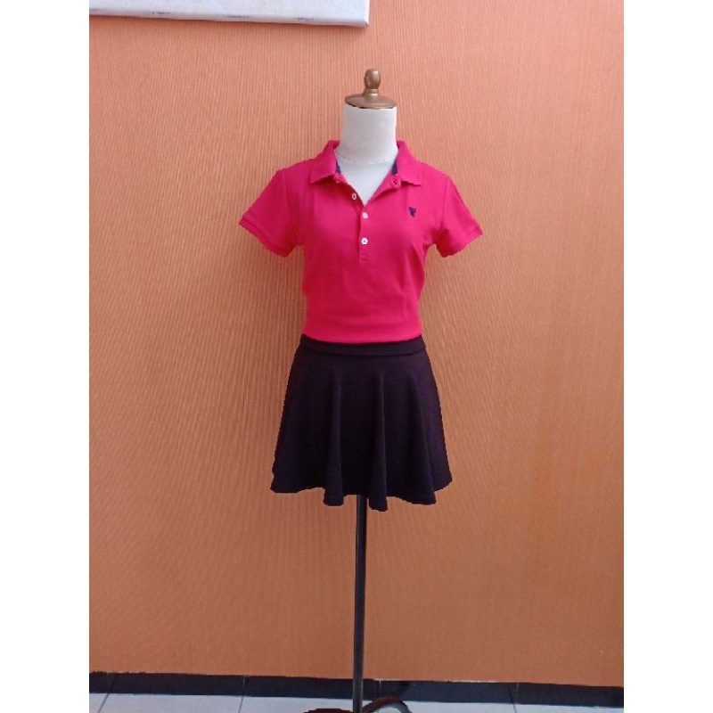 atasan kaos polo wanita pink COEN DAILY CLOTHING cewek M lengan pendek L blouse santai