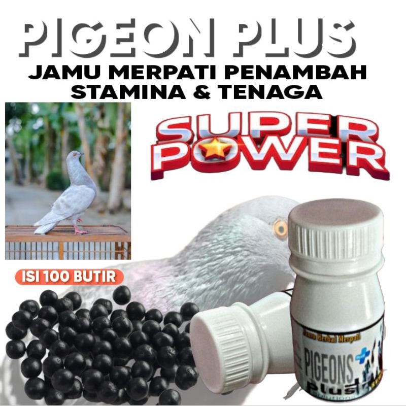 JAMU MERPATI LOMBA PIGEON PLUS isi 100 Butir jamu penambah stamina tenaga cc naik 3x lipat jamu EXTR