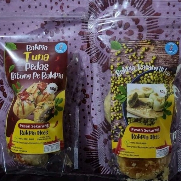 

MANADO Ole-Ole -BAKPIA khas Manado 2 Rasa Kacang ijo dan Tuna Pedas