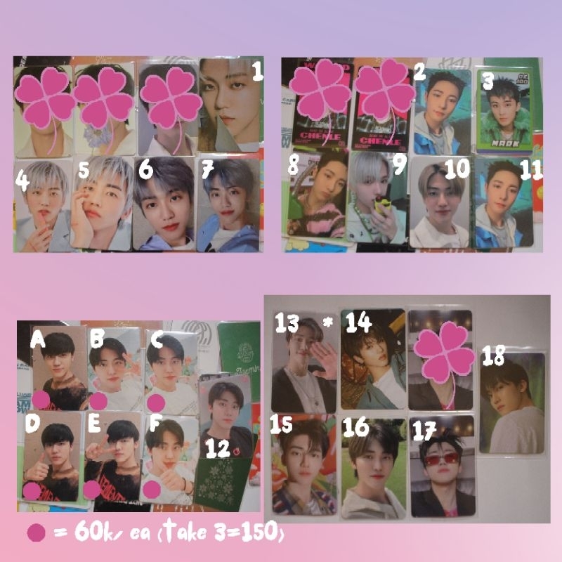 photocard pc aab jaemin yizhiyu resonance jisung renjun mark glitch mode bene trading card konsep le