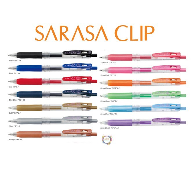 

Pulpen Gel Zebra Sarasa Clip 1.0 mm Semua Warna