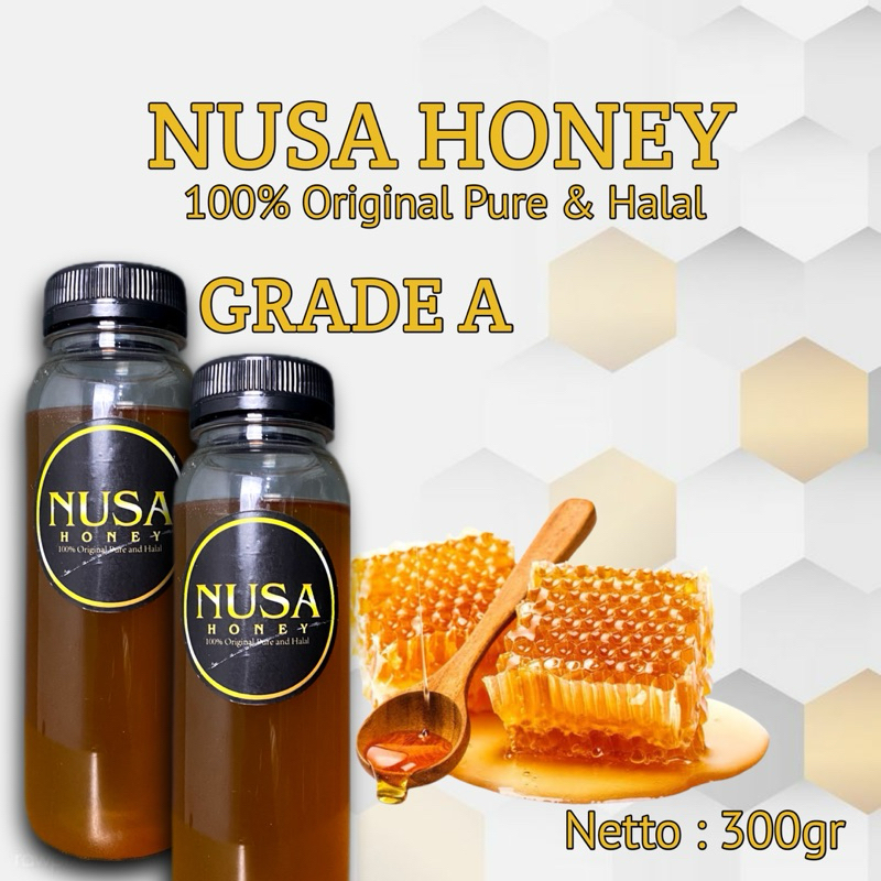 

NUSA HONEY GRADE A 300g - Madu Multiflora grade A madu asli 100% pure berat bersih 300gram