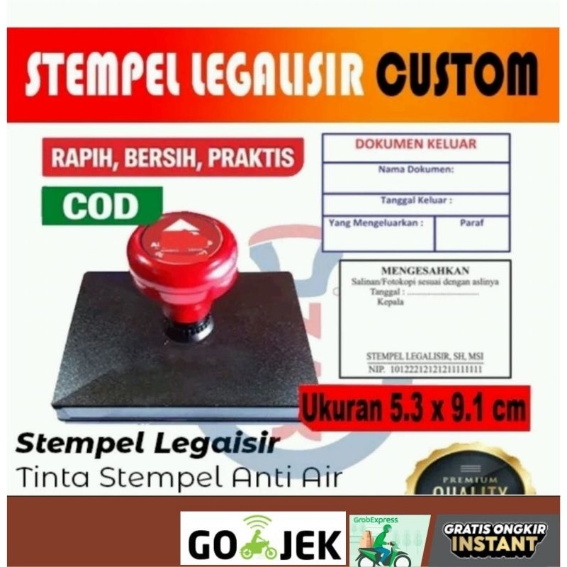 

STEMPEL UKURAN BESAR/JUMBO - STEMPEL LEGALISIR SEKOLAH - FREE DESAIN