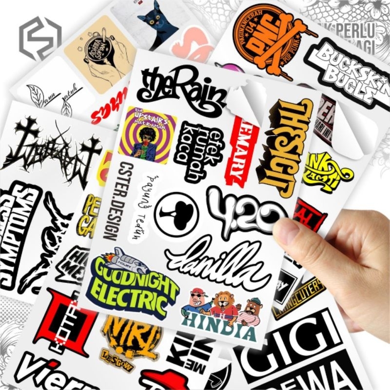 

STICKER KECIL EKONOMIS GRUP BAND METAL INDIE POP ROCK CLASSIC