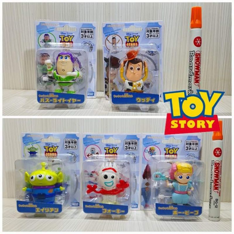 mainan static figureToy story takara tomy movin pixar windup woody buzzlightyear forky alien bo peep