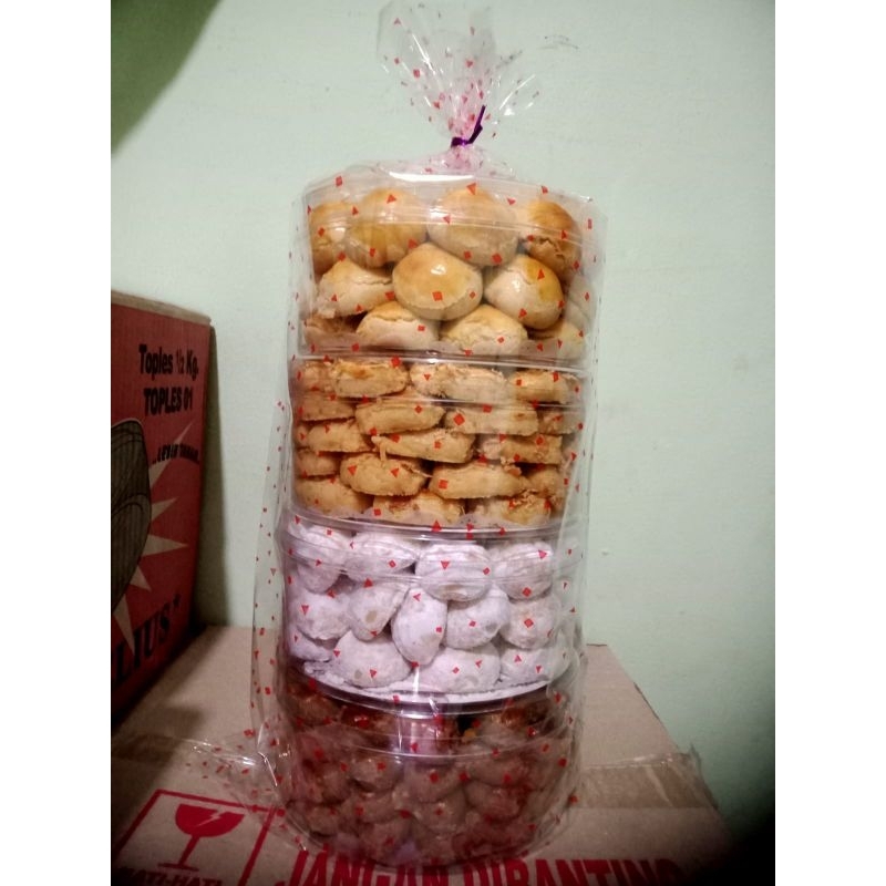 

kue kering lebaran isi 4 toples / 1toples 500gram