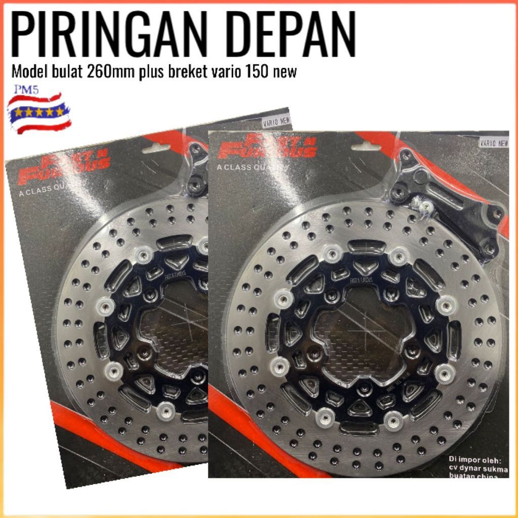 Piringan disc Floating  CNC Lubang 5 PNP Vario 150 Vario 150 Led Vario 150 New MJ55