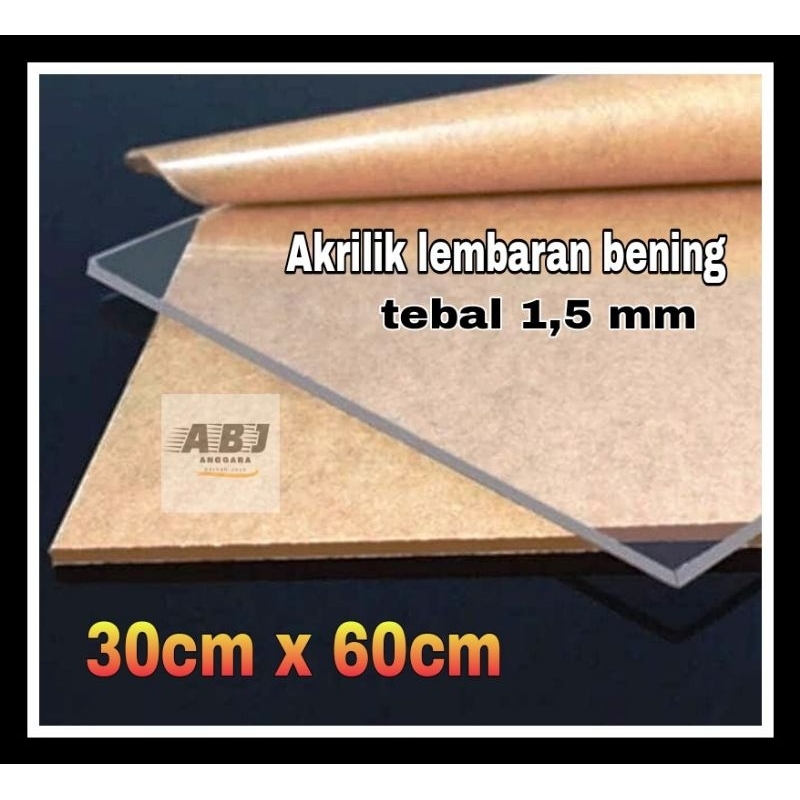 Akrilik/Akrilik bening 1,5mm 30x60