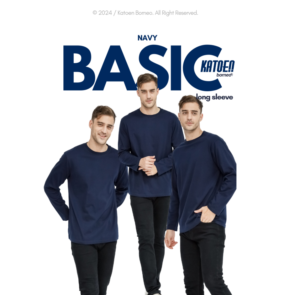 Kaos Polos Navy Panjang 24s Premium