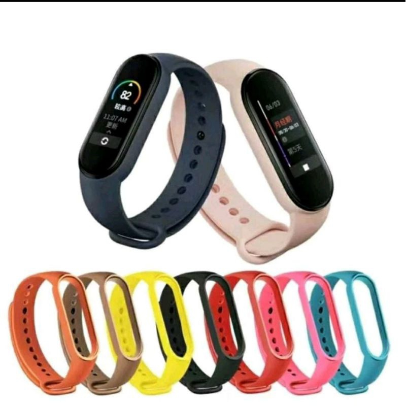 KARET STRAP MI BAND 5/6 STRAP SILIKON TALI PENGGANTI MI BAND 5/6 STRAP MI BAND 5 STRAP MI BAND 6 / K