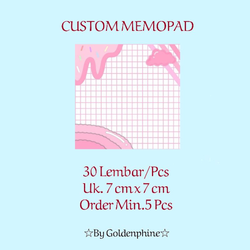

☆GP☆ Custom Memopad Cute and Ashtetic Memopad