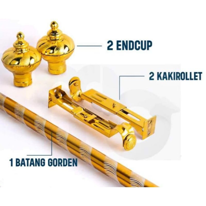 BESI GORDEN FULL SET/TIANG GORDEN/REL GORDEN/BATANG GORDEN/REL GORDEN