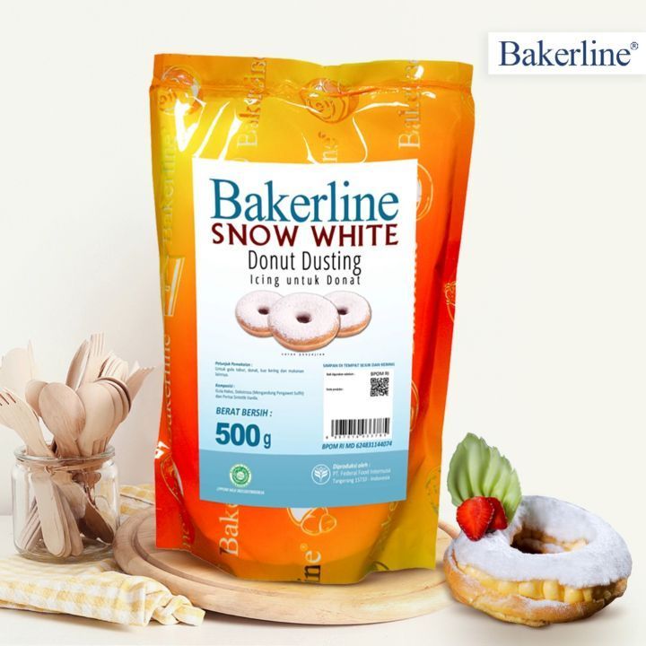 

BAKERLINE DONUT DUSTING SNOW WHITE & ICING SUGAR ATAU GULA HALUS 12 x 500 GR