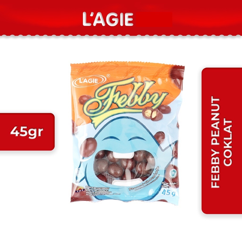 

L'Agie Febby Peanut isi 6pcs Kemasan 45gr