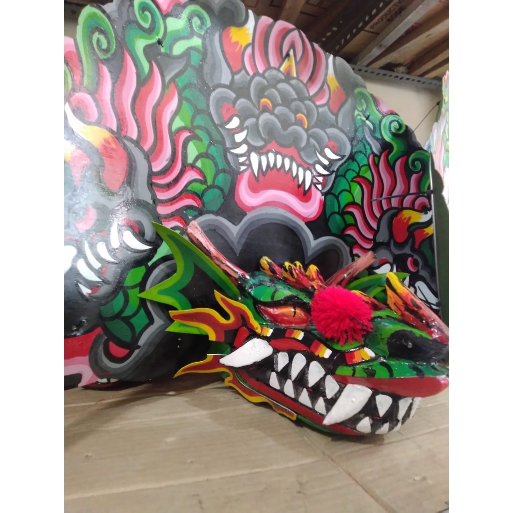 BAYAR DITEMPAT Barongan kayu anak / barongan caplok kayu / barongan anak caplok kayu murah / baronga