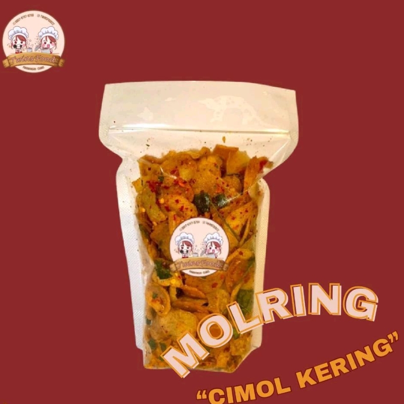 

(TERMURAH) Cimol Kering / Molring 250 gram Asin Pedas Daun Jeruk Cemilan Makanan Ringan Viral