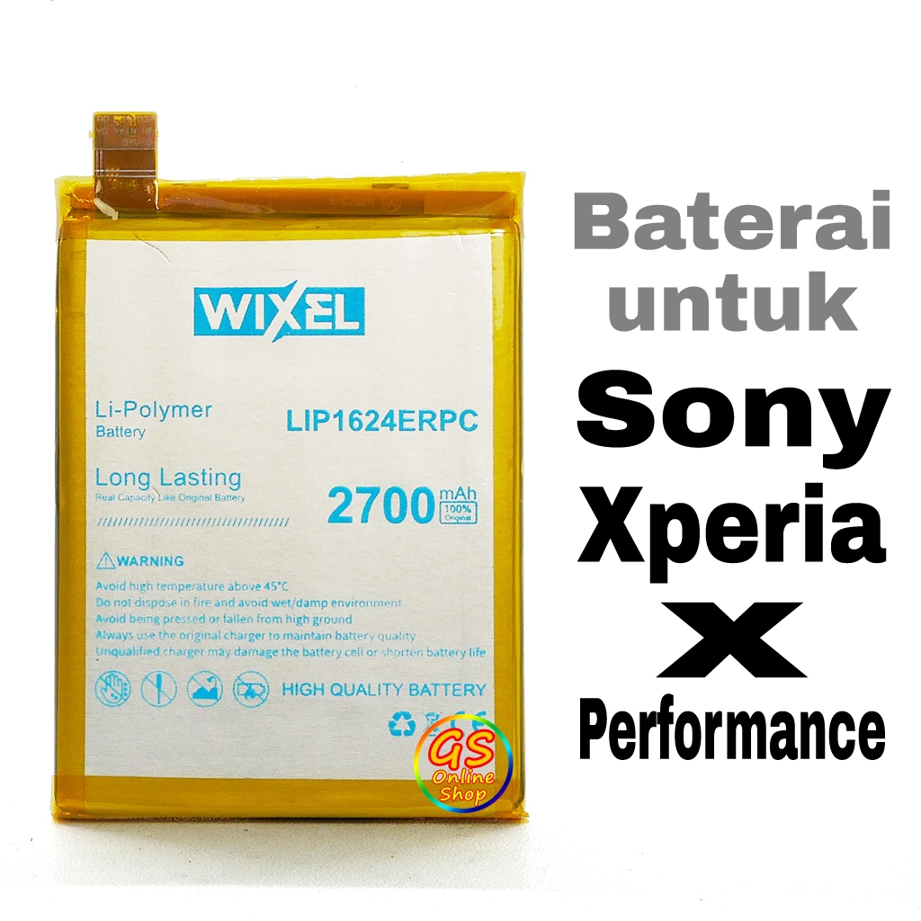 Baterai Wixel LIP1624ERPC untuk Sony Xperia X Performance SO-04H SOV33 502SO F8131 F8132