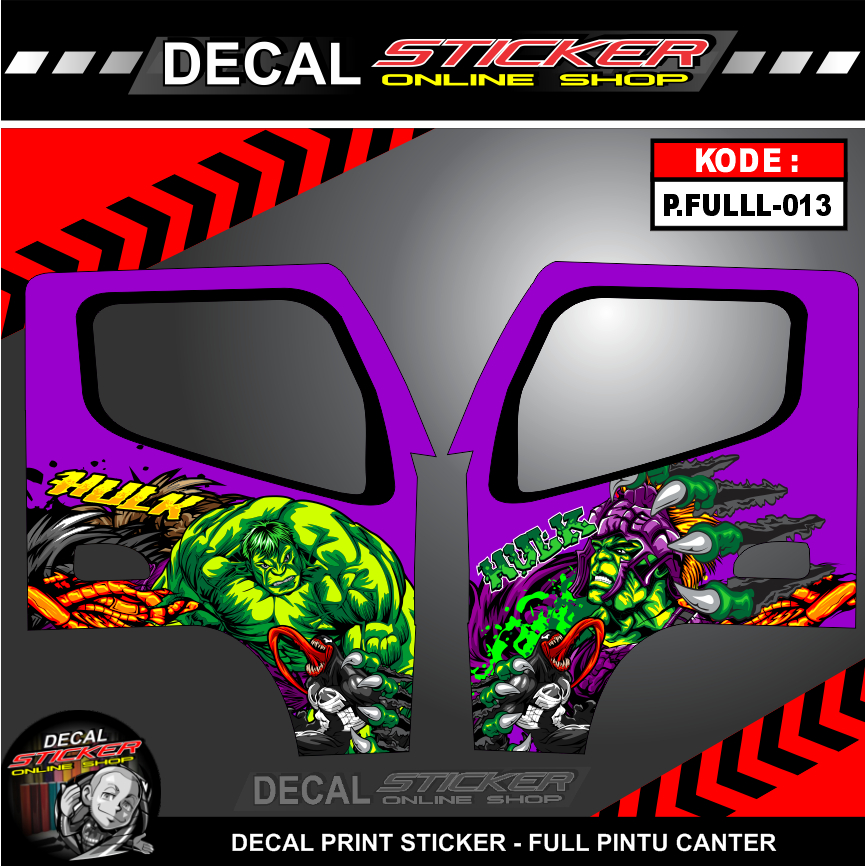 Stiker Truk Variasi Pintu Canter Pintu Kabin