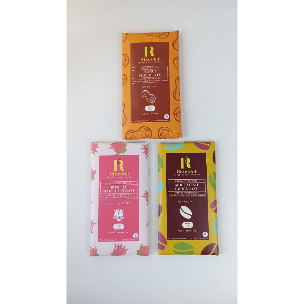 

57% Dark Chocolate / cokelat hitam /couverture / Chocolate Batang Rasa Beragam | Rizcolat