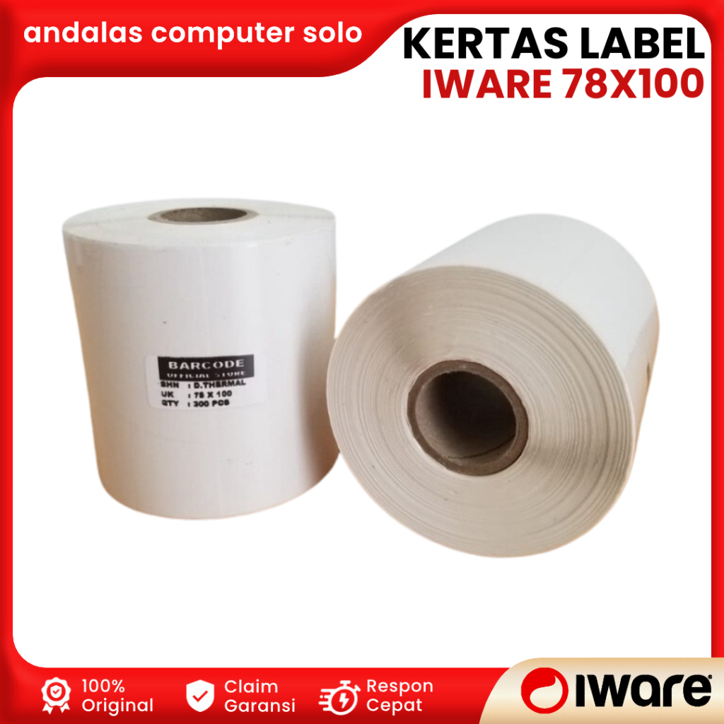 

Kertas Thermal Label Resi Printer 78x100mm