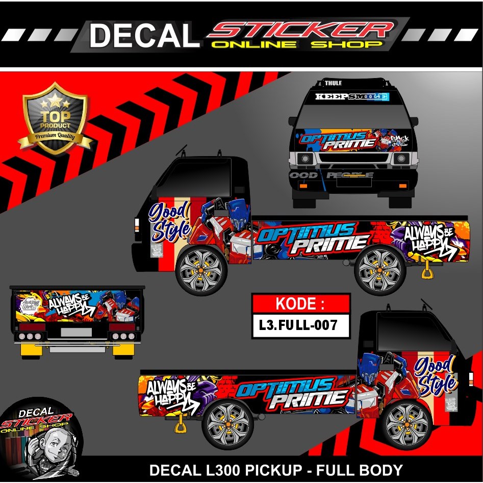 STICKER MOTIF VARIASI MOBIL PICK UP L300