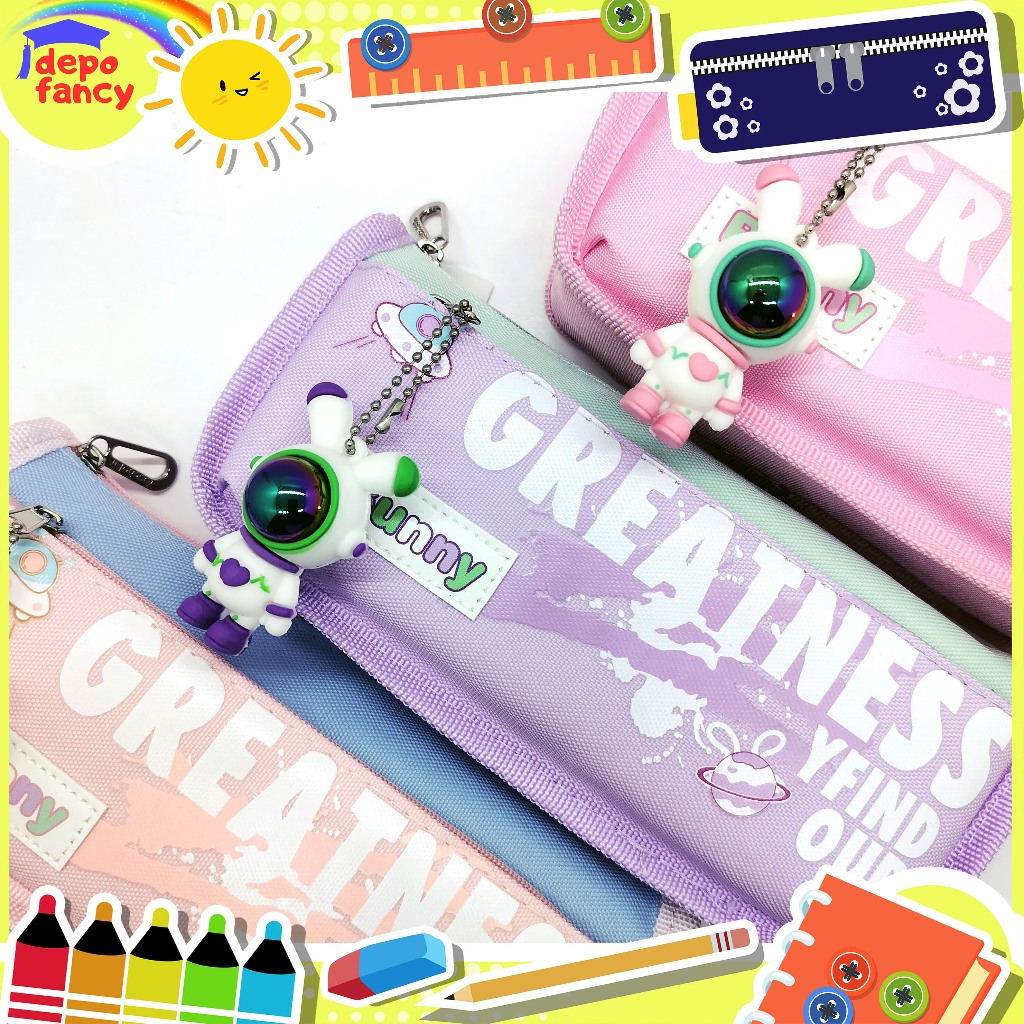 

Kotak Pensil Kain 2 Resleting KY-7580 / Pencil Case / Box Pen / Tepak / Boks Pensil