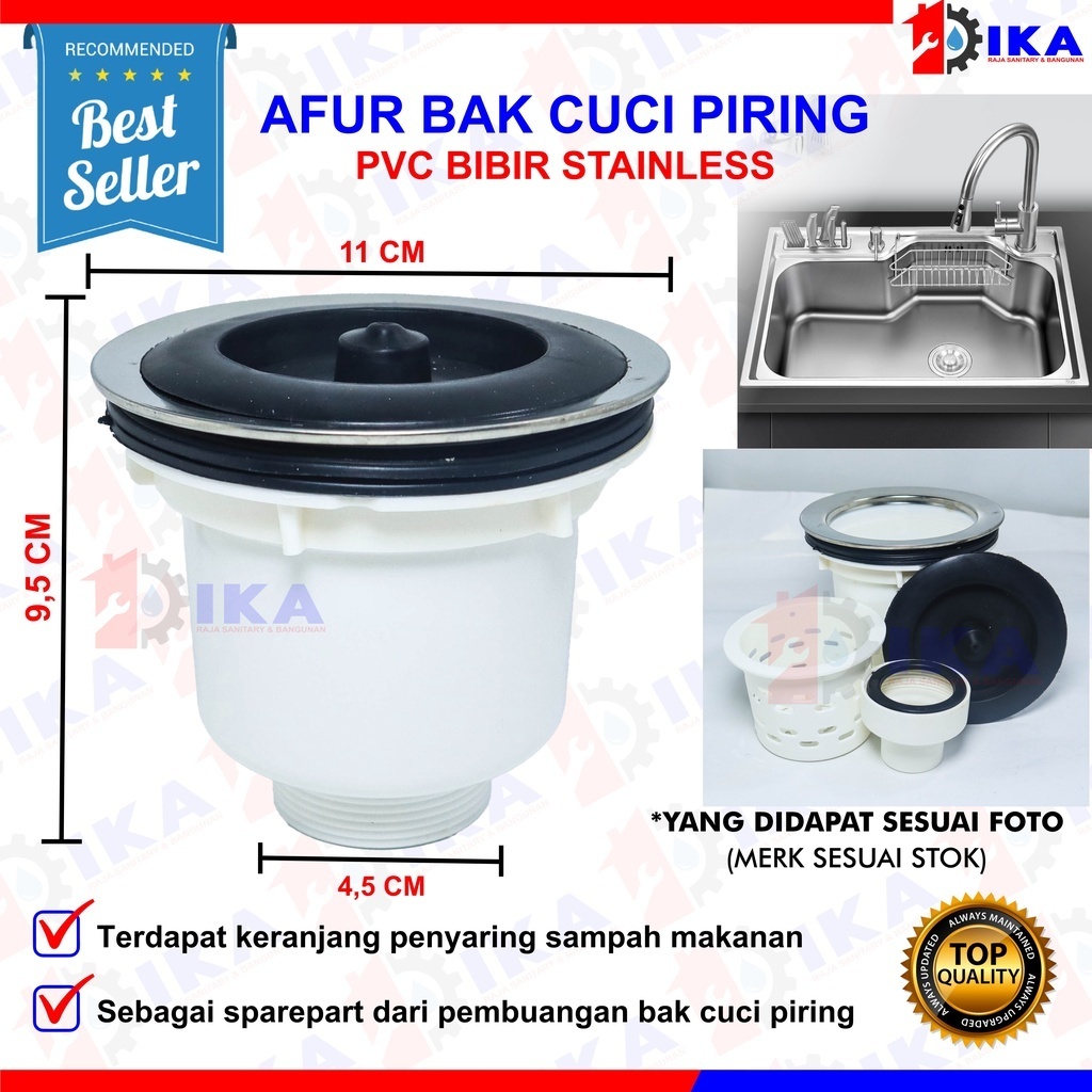 Saringan Wastafel PVC Tebal Anti Karat Saringan Afur Saringan Bekas Sisa Makanan / afur keranjang ba