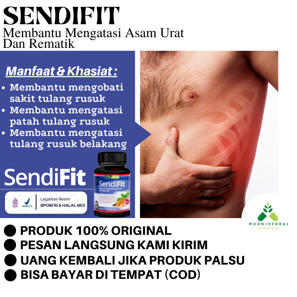 SendiFit - Obat Sakit Tulang Rusuk, Sakit Tulang Rusuk Sebelah Kiri / Kanan, Sakit Tulang Rusuk Bela