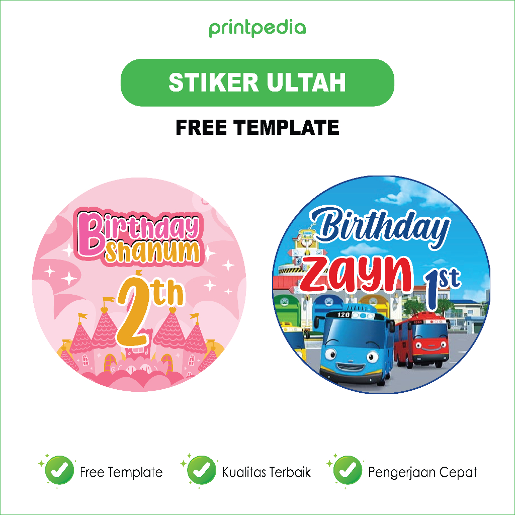 

Sticker Ulang Tahun Anak / Stiker Ultah / Birthday / FREE CUSTOM