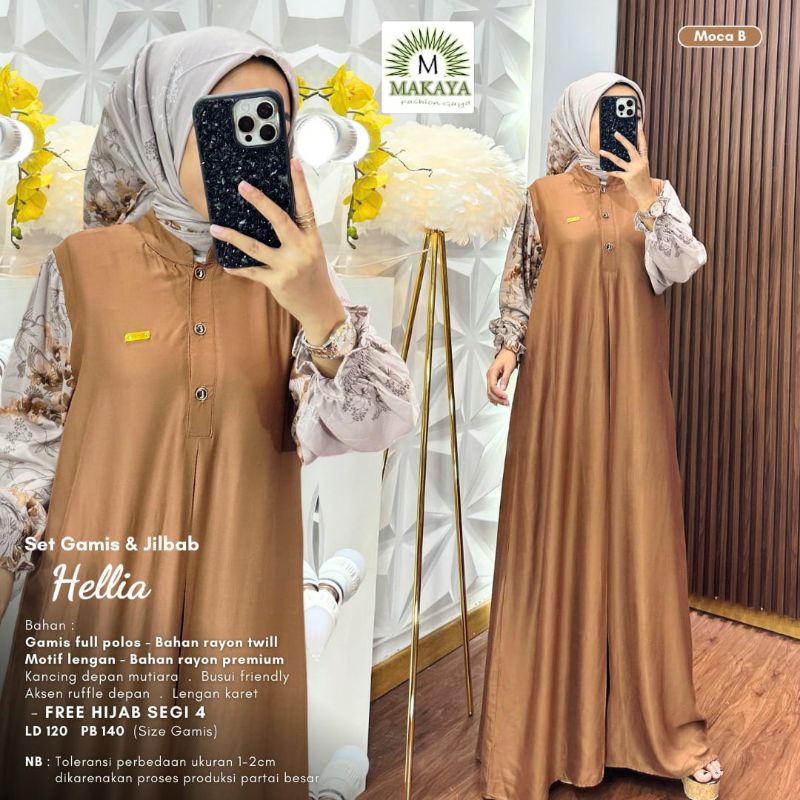 HELIA SET GAMIS+JILBAB by ATHAYA