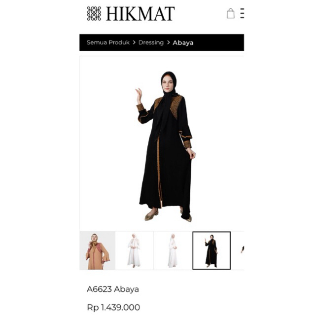 NEW ABAYA HIKMAT - A6623 BLACK SIZE S