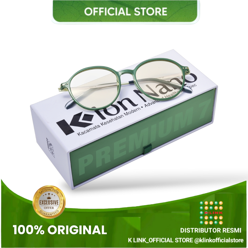 K Ion nano premium 7 original kacamata frame kesehatan pria dan wanita