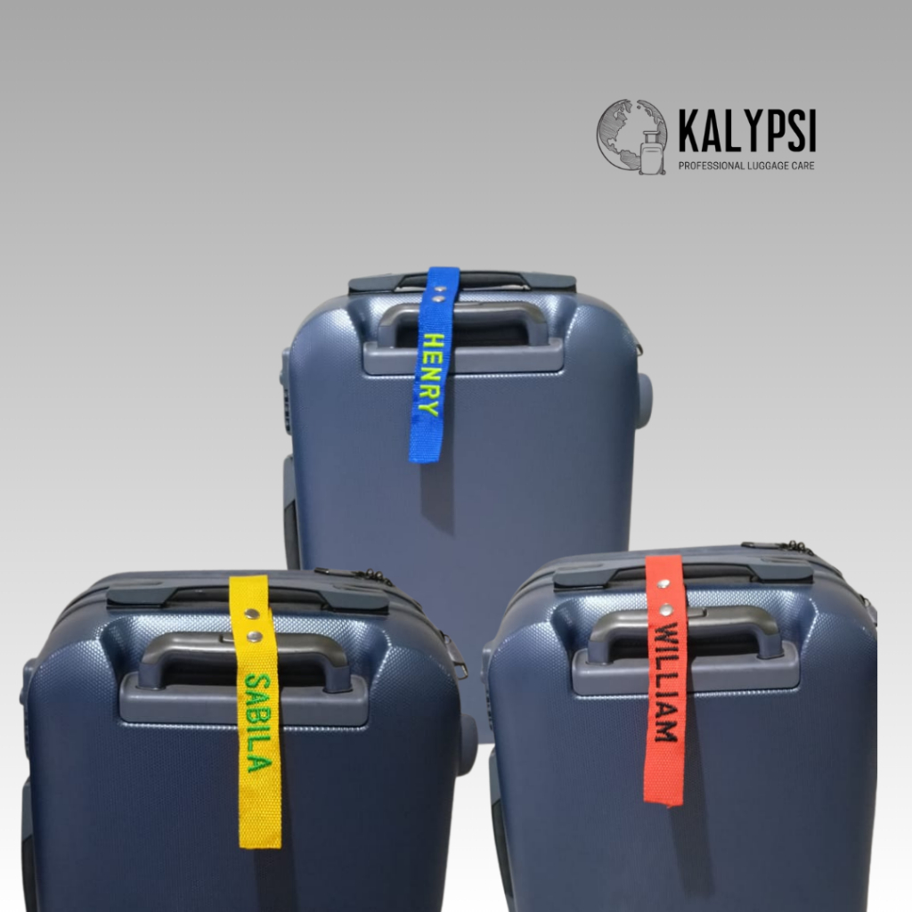 Gantungan Penanda Nama Tas / Koper Luggage Tag Bordir Warna Custom