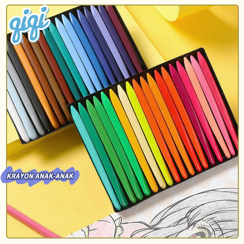 

Pus Crayon Lab Non Toxic Crayon Triangle Crayon Plastik Anti Kotor Tangan 12/24/36 Warna HIGH
