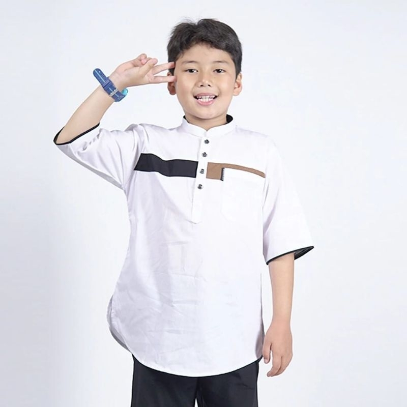 koko kurta anak premium putih