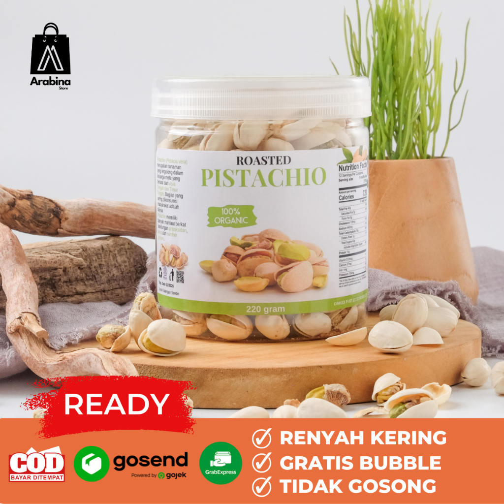 

Arabina Kacang Arab Fustuk Pistachio Original Premium Renyah