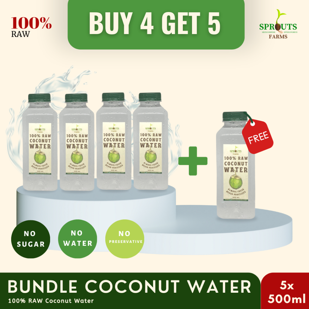 

Bundling 100% RAW Coconut Water 500ml Air Kelapa Muda Murni