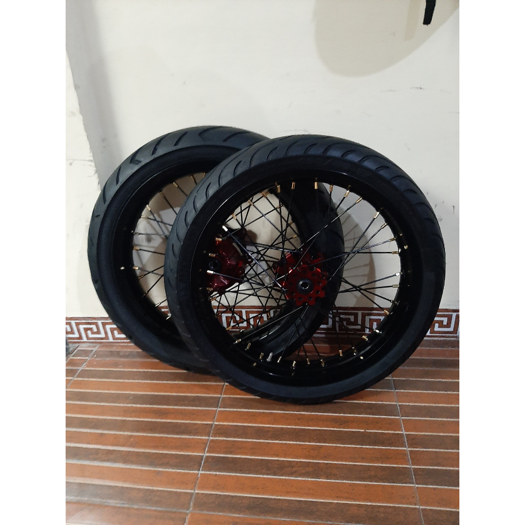 Wheelset Supermoto CRF Velg Set Sumo CRF150L Ring 17 Murah