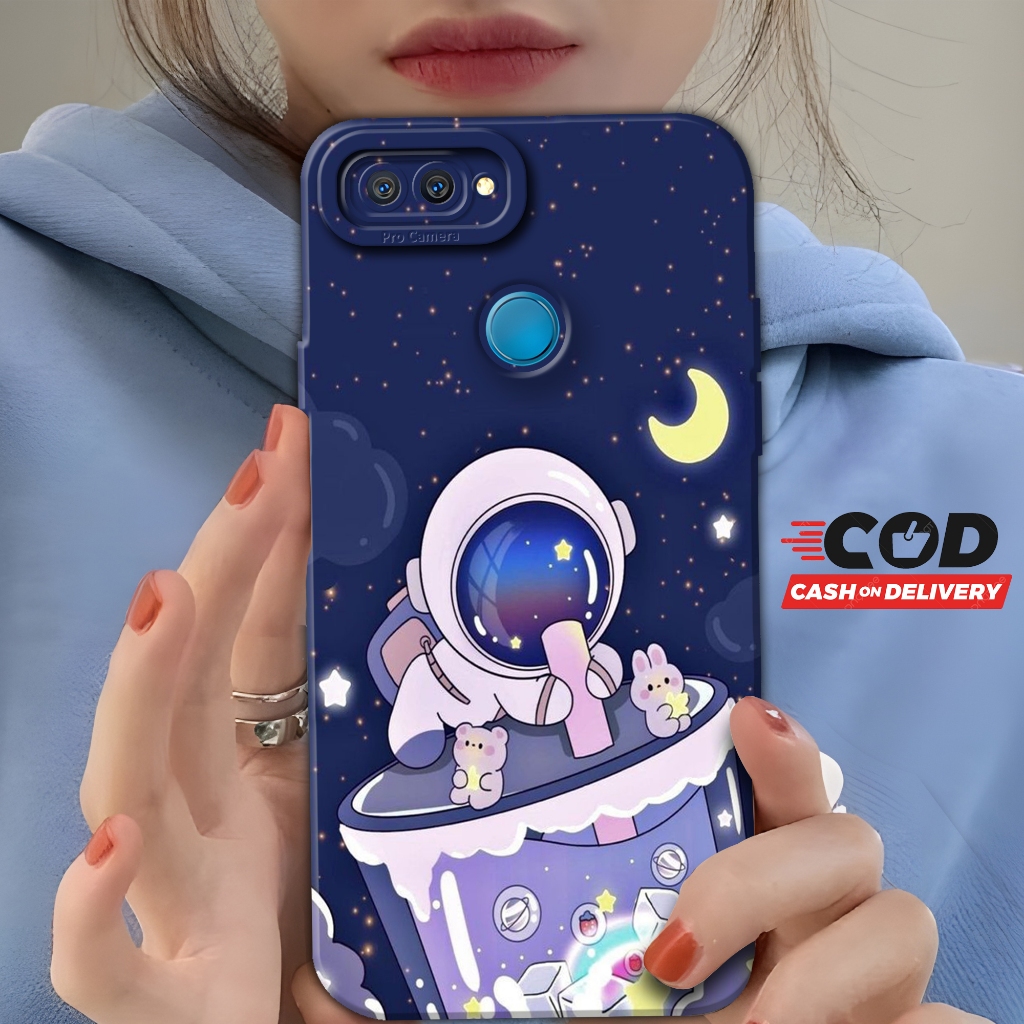{ALD33} Soft Case Oppo A5S A7 A12 A11K - Fashion Case Motif Astronot - Softcase Pro Camera Oppo - Ca