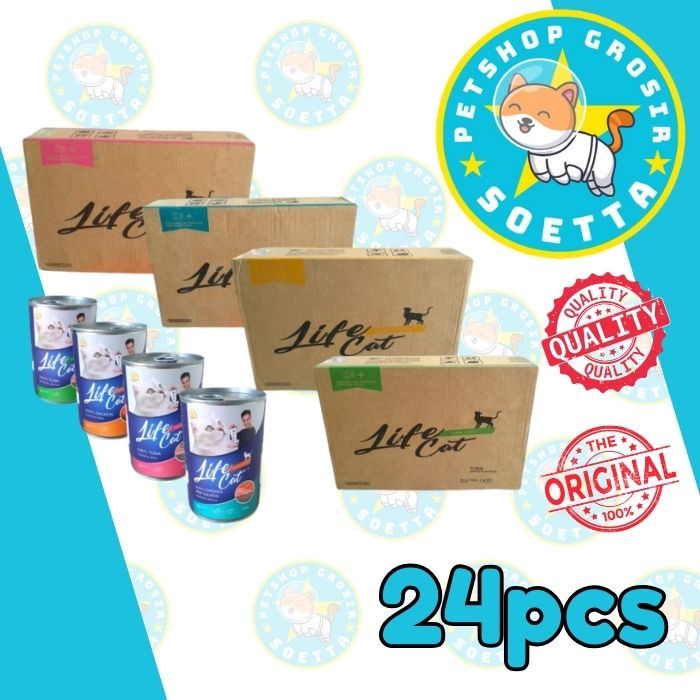 Life cat kaleng 1dus ( isi 24 pcs ) KHUSUS GOJEK GRAB